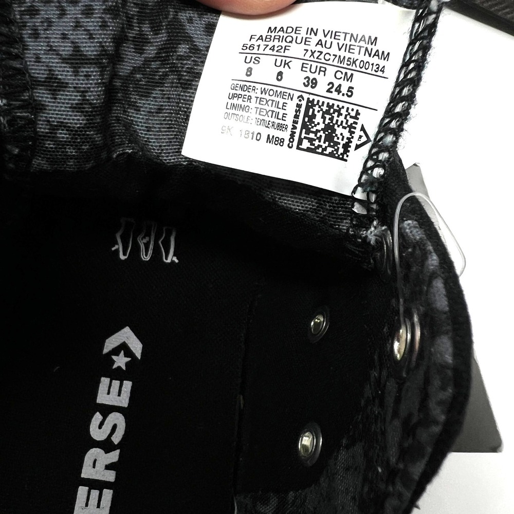 Converse CTAS Madison Low‎ Triple Black/Gold Women Size 8 "Black Mason" - Picture 9 of 10